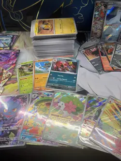 100 Pokemon Card Lot | 1 V/EX Ultra Rare Guaranteed + Holos | NM/M - Image 1