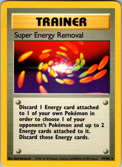 Super Energy Removal 79/102 Base Set Rare WOTC 1999 Pokemon TCG Card - Image 1