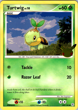 Turtwig 103/130 Common Pokemon 25th Anniversary Celebrations Jumbo - Image 1