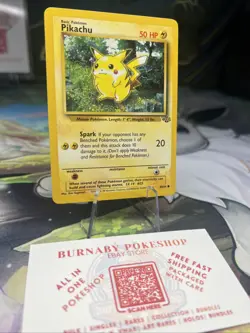 PIKACHU 60/64 -1999 POKEMON JUNGLE SET - UNLIMITED RARE TCG - Image 3