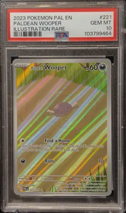 PSA 10 Pokemon Paldean Wooper 221/193 IR Paldea Evolved - 24 Hour Auction - Image 1