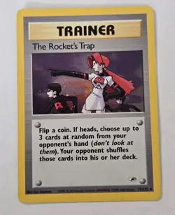 Pokemon TCG The Rocket's Trap 19/132 MP Gym Heroes WOTC Vintage - Image 1