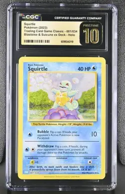 Squirtle *CGC PRISTINE 10* Holo *Classic Collection* #1 * Pokemon - Image 1