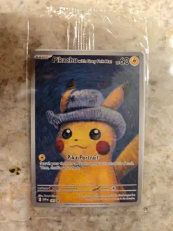 Pikachu with Gray Felt Hat Van Gogh Promo SVP #085 Pokemon Sealed - Image 1