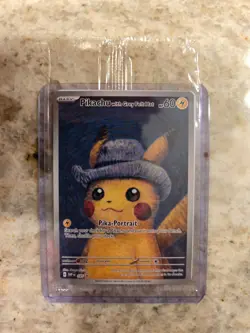 Pikachu with Gray Felt Hat Van Gogh Promo SVP #085 Pokemon Sealed - Image 2