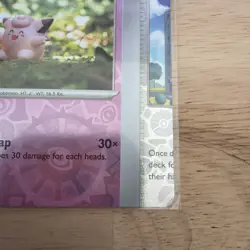 Pokemon TCG Misprint Error Miscut NFC Clefairy Reverse Holo NM Obsidian Flames - Image 5