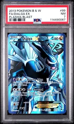 2013 POKEMON BLACK & WHITE PLASMA BLAST #99 FA/DIALGA EX PSA 7 - Image 1