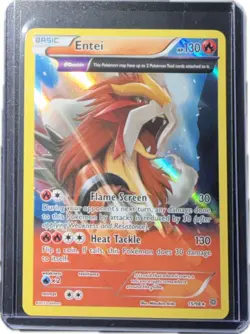 Entei 15/98 Holo Rare Extended Art 2015 XY Ancient Origins Pokemon TCG Near Mint - Image 1
