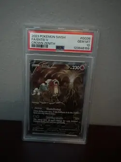 2023 Pokemon Sword & Shield SWSH Full Art Entei V Crown Zenith #GG36 PSA 10 Gem - Image 1