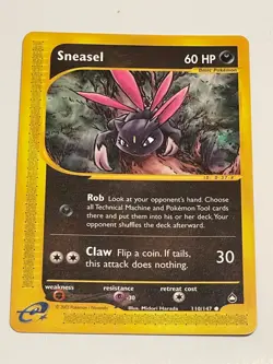 Sneasel - Aquapolis 110/147 2002 - E Reader - Pokemon TCG - WOTC - NM - Image 1