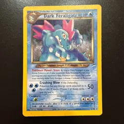 Pokemon TCG Dark Feraligatr Holo Rare Neo Destiny, 5/105 MP - Image 1