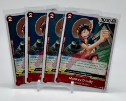 4x Monkey.D.Luffy OP06-013 Wings of the Captain English One Piece TCG NM Foil a - Image 1
