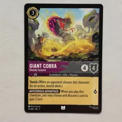 Giant Cobra 57/204 Disney Lorcana Archazia's Island Regular Uncommon Card NM - Image 1
