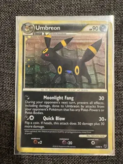 Umbreon 10/90 HS Undaunted Holo Rare Lightly Played Pokemon TCG Card - Image 1