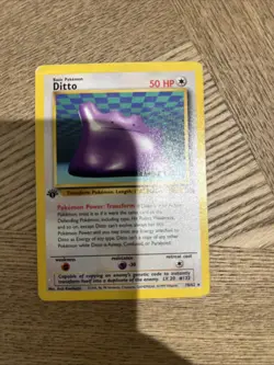 🔥 Ditto 18/62 1st Edition🔥Original Non Holo Rare Fossil Set Pokemon Card 1999 - Image 1