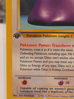 DITTO - 18/62 - 1st Edition Fossil - Rare - Pokemon Card - NM - Image 2