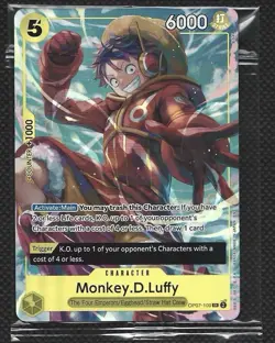 One Piece - Monkey D. Luffy - Alt Art Promo Card - SR - OP07-109 - NM Sealed - Image 1