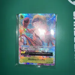 One Piece Monkey D. Luffy Alt Art Promo Card SR OP07-109 NM Sealed - Image 1