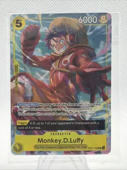 One Piece - Monkey D. Luffy - Alt Art Promo Card - SR - OP07-109 - NM Sealed - Image 1