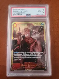2024 One Piece OP08-118 Silvers Rayleigh Two Legends PSA 10 Gem Mint - Image 1