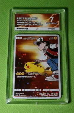 Red's Pikachu 270/SM-P Pokemon Center 20th Anniversary Promo JP ACE 7 NEAR MINT - Image 1