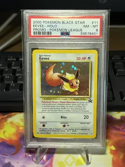 Eevee #11 Black Star Promo -Holo | PSA Graded Pokemon Card 2000 - PSA 8 NM - MT - Image 1