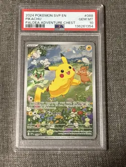Pokemon TCG Pikachu Promo Card 088 Sv: Scarlet & Violet Holo PSA 10 - Image 1