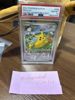 Pokemon TCG Pikachu Promo Card 088 Sv: Scarlet & Violet Holo PSA 10 - Image 3