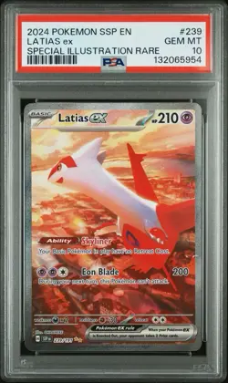 Pokemon 2024 Latias ex 239/191 SIR Surging Sparks GEM MINT PSA 10 Holo Rare - Image 1