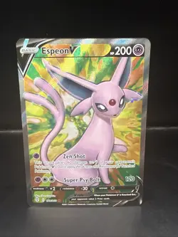 Pokemon TCG Espeon v Evolving Skies Holo Ultra Rare Card 179/203 - Image 1
