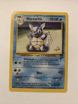 Wartortle Gold W Stamp Stamped Pokemon Card - WOTC Promo - Base 2 - 63/130 - Image 1