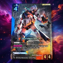 Gundam NT-1 GD03-001 LR+ Alternate Alt Art Steel Requiem CARD NM RX-78NT-1 Alex - Image 1