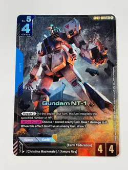 Gundam NT-1 GD03-001 LR+ Alternate Alt Art Steel Requiem CARD NM RX-78NT-1 Alex - Image 3