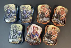 One Piece TCG Tin Set Vol 2 7 EMPTY Tins No Cards - Image 1