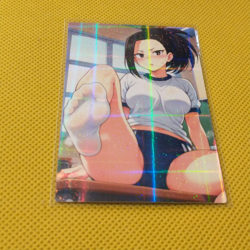 Momo Yaoyorozu Cheerleader Anime ACG Waifu custom sexy Beauty Holo Card - Image 1