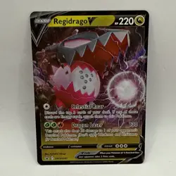 Pokemon TCG Regidrago V Sword & Shield SWSH281 Holo Promo MP Collectible Card - Image 1