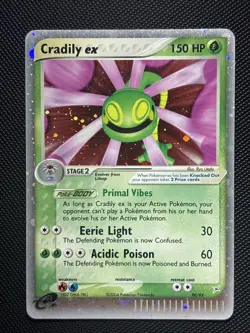 Pokemon TCG Cradily EX Holo Card Team Magma vs Team Aqua 90/95 LP - Image 1