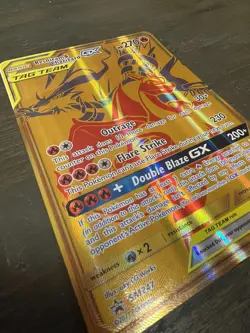 Reshiram and Charizard GX Pokemon TCG Tag Team Big Card SM247 Rare NM Promo - Image 5