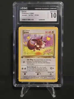 CGC GEM MT 10 Eevee 51/64 1st Edition Jungle - 1999 Vintage WotC - Image 1