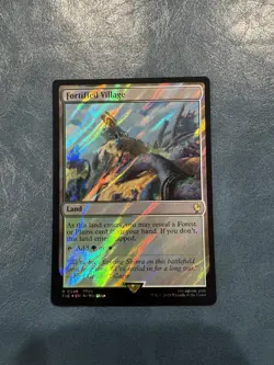 NM Surge Foil Fortified Village, MTG, Final Fantasy Commander, Magic, 396 - Image 1