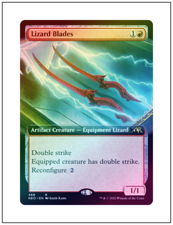 1x Lizard Blades, Extended Art Foil, Magic MTG NM - Image 1