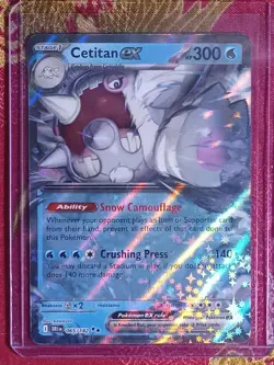 Hologram Foil Rare Cetitan Ex #065/182 Destined Rivals Pokemon TCG card - Image 1