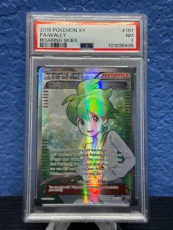2015 POKEMON XY ROARING SKIES #107 FULL ART/WALLY PSA 7 - Image 1
