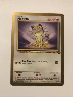 Pokemon TCG Meowth Fruit Roll Up Gold Bordered Promo 56/64 - Image 1