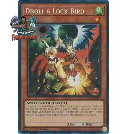 Yugioh! 1x Droll & Lock Bird RA02-EN006 Collector's Rare 1st Ed NM - Image 1