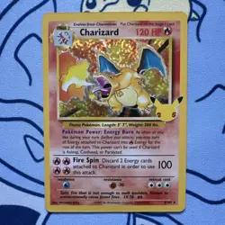 LP! Charizard (4/102) Celebrations 25th Anniversary Holo Pokemon Card! - Image 1