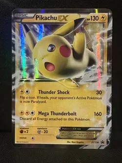 Pokemon TCG Pikachu EX Black Star Promo Card XY174 NM+ - Image 1