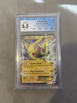 SQUARE CUT ERROR Pikachu EX XY174 Black Star Promo Exclusive Pokemon Card CGC - Image 1