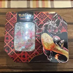 Pokemon SV Paldean Fates Tin Shiny Charizard ex, Factory Sealed, Rare. - Image 1