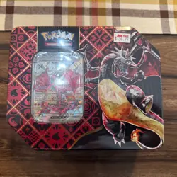 Pokemon SV Paldean Fates Tin Shiny Charizard ex, Factory Sealed, Rare. - Image 1